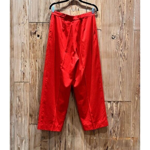 David Benjamin Womens XL Red Single-Breasted Trench Coat & Pant Set - Picture 9 of 14